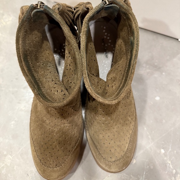 Isabel Marant Beslay Suede Tassel Wedge Ankle Boot, 37 - Picture 4 of 13